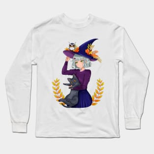 cute anime witch Long Sleeve T-Shirt